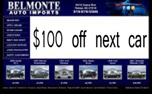 Belmonte Auto Imports 100 Coupon